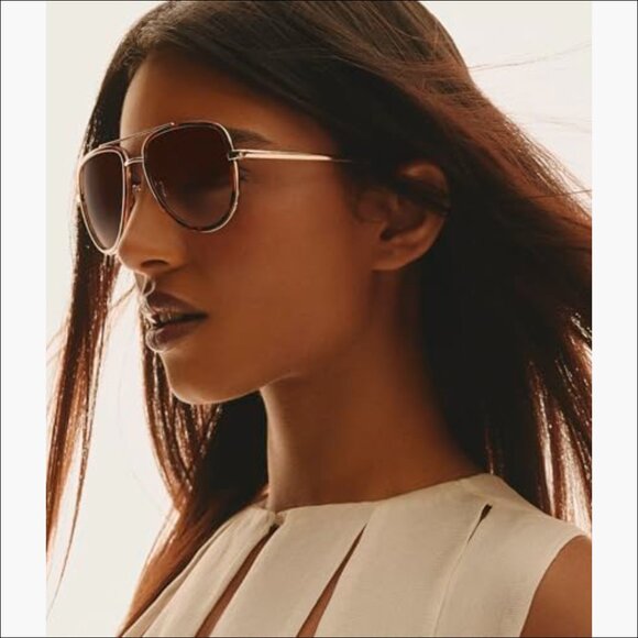 Medium Aviator Sunglasses, UV Protection Lenses, Combination Material Frame